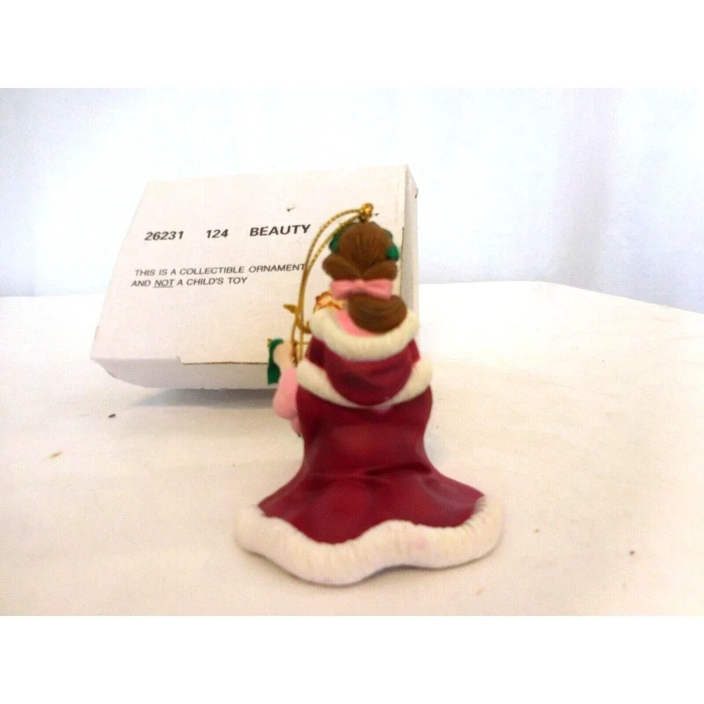 Disney Grolier Christmas Magic Ornament Beauty and the Beast With Box 023909 DCO